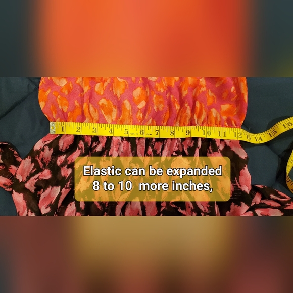 LA MISA Orange and Pink Ruffled One-Shoulder Dress, Size M - Picture 13 of 14